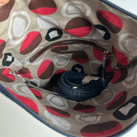 NWT Ugo Santini Leather Crossbody/Shoulder Bag, Clutch in Blue - Picture 6 of 12